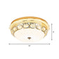 Crystal Bowl Flush Ceiling Light Classic Bedroom 16"/19.5" Wide LED Flush Mount Light Fixture in White Clearhalo 'Ceiling Lights' 'Close To Ceiling Lights' 'Close to ceiling' 'Flush mount' Lighting' 1451411