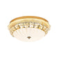 Crystal Bowl Flush Ceiling Light Classic Bedroom 16"/19.5" Wide LED Flush Mount Light Fixture in White Clearhalo 'Ceiling Lights' 'Close To Ceiling Lights' 'Close to ceiling' 'Flush mount' Lighting' 1451415