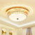 16"/19.5" W Bowl LED Flush Mount Lighting Simple White Glass Ceiling Fixture with Crystal Accent White B Clearhalo 'Ceiling Lights' 'Close To Ceiling Lights' 'Close to ceiling' 'Flush mount' Lighting' 1451433