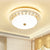 Simple Bowl Shaped Ceiling Lamp Crystal 16"/19.5" Wide LED Flush Mount Recessed Lighting in Gold Gold A Clearhalo 'Ceiling Lights' 'Close To Ceiling Lights' 'Close to ceiling' 'Flush mount' Lighting' 1451444