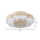 Modern Flower Ceiling Flush Light 4/6-Bulb 16"/23.5" Wide Clear Crystal Encrusted Flush Mount Fixture in Gold Clearhalo 'Ceiling Lights' 'Close To Ceiling Lights' 'Close to ceiling' 'Flush mount' Lighting' 1451458