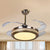 Circular Ceiling Fan Lighting Modernist Metallic LED Silver Semi Flush Mount with 4 Clear Blades, 16.5" Width Silver Clearhalo 'Ceiling Fans with Lights' 'Ceiling Fans' 'Modern Ceiling Fans' 'Modern' Lighting' 1451707