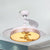 42" Width Acrylic Drum Semi Flush Mount Contemporary White 3 Blades LED Ceiling Fan Light with Bubble Decor White Clearhalo 'Ceiling Fans with Lights' 'Ceiling Fans' 'Modern Ceiling Fans' 'Modern' Lighting' 1451731