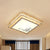 Clear Crystal Inserted Square Flushmount Simple Bedroom LED Flush Mount Ceiling Light - Clear - A - Clearhalo - 'Ceiling Lights' - 'Close To Ceiling Lights' - 'Close to ceiling' - 'Flush mount' - Lighting' - 1452337