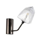 Clear Glass Faceted Wall Sconce Contemporary Style 1/2-Light Black/Gold Finish Wall Mounted Lamp for Stairway Clearhalo 'Cast Iron' 'Glass' 'Industrial' 'Modern wall lights' 'Modern' 'Tiffany' 'Traditional wall lights' 'Wall Lamps & Sconces' 'Wall Lights' Lighting' 145245
