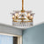 5/8 Bulbs Flared Chandelier Light Fixture Classic Gold Clear Crystal Ceiling Pendant with Droplet Design 5 Gold Clearhalo 'Ceiling Lights' 'Chandeliers' Lighting' options 1452455_03722eb7-2130-4abe-9f85-da2cc5bda7fb