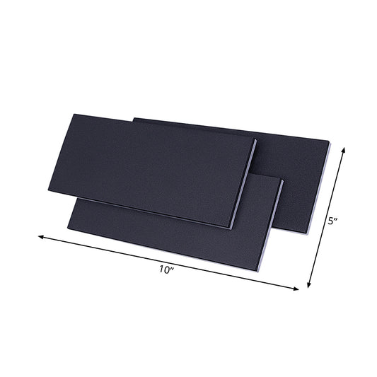 Aluminum Rectangle Wall Mounted Light Modern LED Black/White Wall Lamp in Warm/White Lighting Clearhalo 'Cast Iron' 'Glass' 'Industrial' 'Modern wall lights' 'Modern' 'Tiffany' 'Traditional wall lights' 'Wall Lamps & Sconces' 'Wall Lights' Lighting' 145311