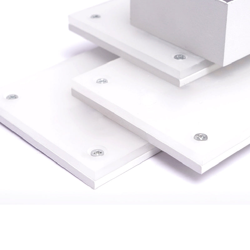 Aluminum Rectangle Wall Mounted Light Modern LED Black/White Wall Lamp in Warm/White Lighting Clearhalo 'Cast Iron' 'Glass' 'Industrial' 'Modern wall lights' 'Modern' 'Tiffany' 'Traditional wall lights' 'Wall Lamps & Sconces' 'Wall Lights' Lighting' 145317