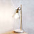 Bell Shade Table Light Mid-Century Transparent Glass Single Gold Night Lamp with Round Marble Pedestal Gold Clearhalo 'Lamps' 'Table Lamps' Lighting' 1454312