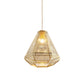 Colonial Cutout Diamond Suspension Light 1-Bulb Stainless Steel Down Lighting Pendant in Gold Clearhalo 'Ceiling Lights' 'Pendant Lights' 'Pendants' Lighting' 1454472