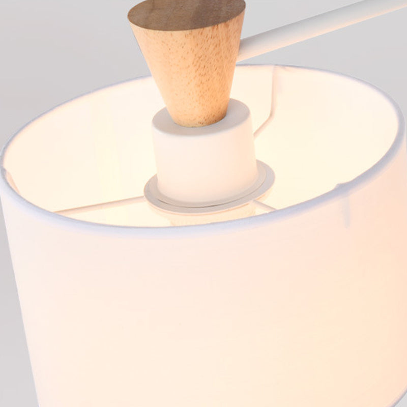 Drum Wall Light Sconce Modernism Fabric 1 Light Sconce Light in Black/White for Living Room Clearhalo 'Modern wall lights' 'Modern' 'Wall Lamps & Sconces' 'Wall Lights' Lighting' 145460