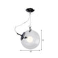Small Globe Clear Glass Flushmount Minimalism Single Chrome Semi Flush Mount Ceiling Light Clearhalo 'Ceiling Lights' 'Close To Ceiling Lights' 'Close to ceiling' 'Glass shade' 'Glass' 'Pendant Lights' 'Semi-flushmount' Lighting' 1454875