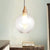 Clear Glass Dual Shade Globe Drop Pendant Simplicity 1-Light Hanging Ceiling Light with Wood Seal Clear Clearhalo 'Ceiling Lights' 'Glass shade' 'Glass' 'Modern Pendants' 'Modern' 'Pendant Lights' 'Pendants' Lighting' 1454942