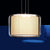 Gathered Fabric Drum Pendant Lamp Modern 1 Light Beige Pendulum Light with Exterior Transparent Glass Shade Beige Clearhalo 'Ceiling Lights' 'Glass shade' 'Glass' 'Modern Pendants' 'Modern' 'Pendant Lights' 'Pendants' Lighting' 1454962