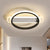 Black Round/Square-Oblong Ceiling Flush Simple Acrylic LED Flush Mounted Lighting in Warm/White Light - Black - Round - Clearhalo - 'Ceiling Lights' - 'Close To Ceiling Lights' - 'Close to ceiling' - 'Flush mount' - Lighting' - 1455332