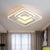 Acrylic Thin Tiered Square Flushmount Modern Creative White LED Close to Ceiling Light in Warm/White Light White Clearhalo 'Ceiling Lights' 'Close To Ceiling Lights' 'Close to ceiling' 'Flush mount' Lighting' 1455450
