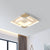 Nordic Overlapped Square Flushmount Acrylic Bedroom 16"/19.5" Wide LED Ceiling Light in White-Wood, Warm/White Light