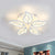 1/2-Tier Leaf Acrylic Flush Light Fixture Contemporary White LED Ceiling Lamp in Warm/White Light, 22"/27" Wide White 22" Clearhalo 'Ceiling Lights' 'Close To Ceiling Lights' 'Close to ceiling' 'Flush mount' Lighting' 1455535