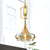 Trumpet Amber Glass Hanging Pendant Colonialism 2 Lights Restaurant Ceiling Light in Gold Gold Clearhalo 'Ceiling Lights' 'Glass shade' 'Glass' 'Pendant Lights' 'Pendants' Lighting' 1455773