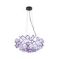 Hand-Worked Blooming LED Chandelier Modern Stylish Acrylic Blue/Purple Suspended Lighting Fixture, 21"/31" Wide Clearhalo 'Ceiling Lights' 'Modern Pendants' 'Modern' 'Pendant Lights' 'Pendants' Lighting' 1455900