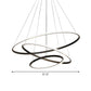 Black Tiered Slim Loop Chandelier Simplicity Aluminum LED Pendant Lighting in Warm/White Light for Living Room Clearhalo 'Ceiling Lights' 'Chandeliers' 'Modern Chandeliers' 'Modern' Lighting' 1455906