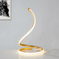 Spiral Silica Gel Night Light Simplicity Novelty Golden LED Table Lamp for Bedroom Clearhalo 'Lamps' 'Table Lamps' Lighting' 1455958