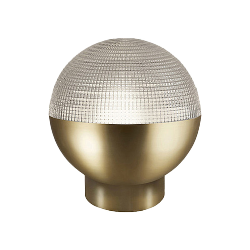 Simple Global Prismatic Glass Night Lamp 1 Head Table Lighting in Black/Gold for Living Room Clearhalo 'Lamps' 'Table Lamps' Lighting' 1456011