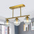 Sphere Clear/Amber Glass Pendant Lamp Vintage 3 Bulbs Gold Hanging Light Fixture over Island Clear Clearhalo 'Ceiling Lights' 'Glass shade' 'Glass' 'Island Lights' 'Pendant Lights' Lighting' 1456077