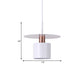 Perfume Bottle Bedside Hanging Light Metallic 1 Head 8"/14" Wide Minimalism Ceiling Suspension Lamp in White with Disk Top Clearhalo 'Ceiling Lights' 'Modern Pendants' 'Modern' 'Pendant Lights' 'Pendants' Lighting' 1456248
