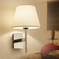 Contemporary Cone Wall Light Fixture Fabric LED Wall Sconce Lighting in White for Bedroom Clearhalo 'Modern wall lights' 'Modern' 'Wall Lamps & Sconces' 'Wall Lights' Lighting' 145636