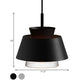 2 Tiers Shade Hanging Pendant Light Minimalist Iron Single Black/White Ceiling Lamp with Transparent Glass Shade Inside Clearhalo 'Ceiling Lights' 'Modern Pendants' 'Modern' 'Pendant Lights' 'Pendants' Lighting' 1456420