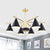 Mid Century Conic Iron Semi Flush 6-Light Flush Mount Ceiling Chandelier in Black-Gold with Radial Design for Bedroom - Black - Clearhalo - 'Ceiling Lights' - 'Close To Ceiling Lights' - 'Close to ceiling' - 'Semi-flushmount' - Lighting' - 1456620