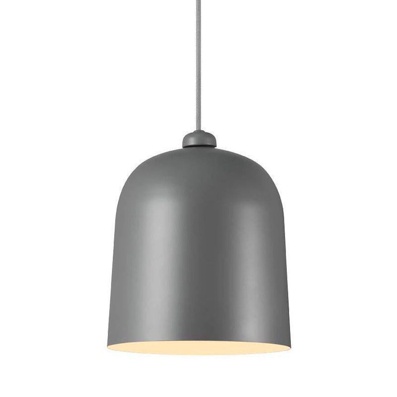 Black/White/Grey Moveable Dome Pendant Nordic 1 Bulb Metal Ceiling Suspension Lamp for Dining Room Clearhalo 'Ceiling Lights' 'Modern Pendants' 'Modern' 'Pendant Lights' 'Pendants' Lighting' 1456641