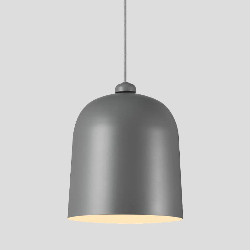 Black/White/Grey Moveable Dome Pendant Nordic 1 Bulb Metal Ceiling Suspension Lamp for Dining Room Clearhalo 'Ceiling Lights' 'Modern Pendants' 'Modern' 'Pendant Lights' 'Pendants' Lighting' 1456642