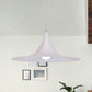 White Trumpet Pendant Light Minimalism 1 Bulb Aluminum Hanging Ceiling Light for Dining Room Clearhalo 'Ceiling Lights' 'Modern Pendants' 'Modern' 'Pendant Lights' 'Pendants' Lighting' 1456681