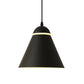 Sliced Cone Hanging Light Fixture Simplicity Metallic 1 Light Matte Black Drop Pendant Clearhalo 'Ceiling Lights' 'Modern Pendants' 'Modern' 'Pendant Lights' 'Pendants' Lighting' 1456692