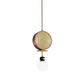 Red Gong Hanging Chandelier Vintage 3 Heads Iron Pendant Lamp with Pierced Screen and Bottom Ball White Glass Shade Clearhalo 'Ceiling Lights' 'Chandeliers' 'Modern Chandeliers' 'Modern' Lighting' 1456812