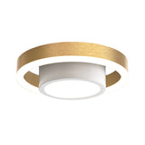 Dual Hoop Small Acrylic Ceiling Flush Nordic Black/Coffee/Gold LED Flush Mount Lighting for Hallway