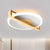 Small Disk Thin Flush Light Fixture Retro Style Metal Black/White and Gold LED Close to Ceiling Lamp White-Gold Clearhalo 'Ceiling Lights' 'Close To Ceiling Lights' 'Close to ceiling' 'Flush mount' Lighting' 1456958