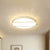 Faceted Cut Crystal Disc Flush Mount Modernist White 16"/20.5" Dia LED Ceiling Lighting for Bedroom