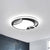 Iron Cut-Out Design Round Flush Mount Modern Style Black 16.5"/20.5" Wide LED Ceiling Light in Warm/White Light Black Clearhalo 'Ceiling Lights' 'Close To Ceiling Lights' 'Close to ceiling' 'Flush mount' Lighting' 1457325