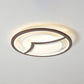 Thin Circle Bedroom Ceiling Flush Nordic Iron 18"/21.5" W LED Flush Light Fixture in Coffee with Gull Pattern, Warm/White Light Clearhalo 'Ceiling Lights' 'Close To Ceiling Lights' 'Close to ceiling' 'Flush mount' Lighting' 1457333