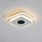 Nordic Mini Square/Round Thin Flushmount Acrylic Corridor LED Ceiling Lighting in Warm/White Light, Black-White Clearhalo 'Ceiling Lights' 'Close To Ceiling Lights' 'Close to ceiling' 'Flush mount' Lighting' 1457356