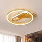 Circle and Oblong Inner Ceiling Flush Simple Aluminum Bedroom 16"/19.5" Wide LED Flush Mount Lighting in Gold, Warm/White Light Clearhalo 'Ceiling Lights' 'Close To Ceiling Lights' 'Close to ceiling' 'Flush mount' Lighting' 1457399