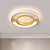 Aluminum Circular Splicing Ceiling Lamp Contemporary Gold Finish 16.5"/20.5" Dia LED Flushmount Lighting in Warm/White Light Gold Clearhalo 'Ceiling Lights' 'Close To Ceiling Lights' 'Close to ceiling' 'Flush mount' Lighting' 1457406