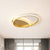Acrylic Ellipse Ceiling Lamp Simple Gold Finish LED Flush Mount Lamp in Warm/White Light for Bedroom, 19"/23" Width Gold Clearhalo 'Ceiling Lights' 'Close To Ceiling Lights' 'Close to ceiling' 'Flush mount' Lighting' 1457448
