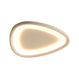 Raindrop Shaped Thin LED Ceiling Lighting Simple Aluminum White Flush Mounted Lamp in Warm/White Light for Kitchen, 18"/23.5" W - Clearhalo - 'Ceiling Lights' - 'Close To Ceiling Lights' - 'Close to ceiling' - 'Flush mount' - Lighting' - 1457473