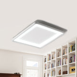 Super Thin Square Aluminum Flush Light Simplicity White 16"/19.5" Wide LED Ceiling Mount Fixture in Warm/White Light Clearhalo 'Ceiling Lights' 'Close To Ceiling Lights' 'Close to ceiling' Lighting' 1457499