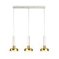 Mid Century Torch Multi-Pendant Metal 3-Light Kitchen Bar Suspension Light in White/Black-Gold Clearhalo 'Ceiling Lights' 'Modern Pendants' 'Modern' 'Pendant Lights' 'Pendants' Lighting' 1457605