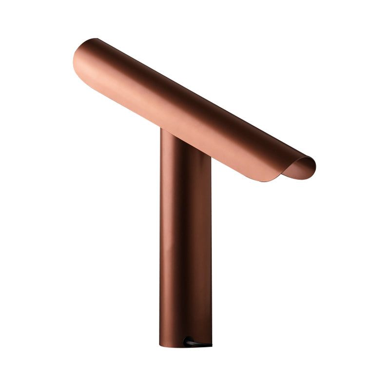 Iron Seesaw Designed Table Lighting Minimalist Rose Gold LED Nightstand lamp for Bedside Clearhalo 'Lamps' 'Table Lamps' Lighting' 1457759